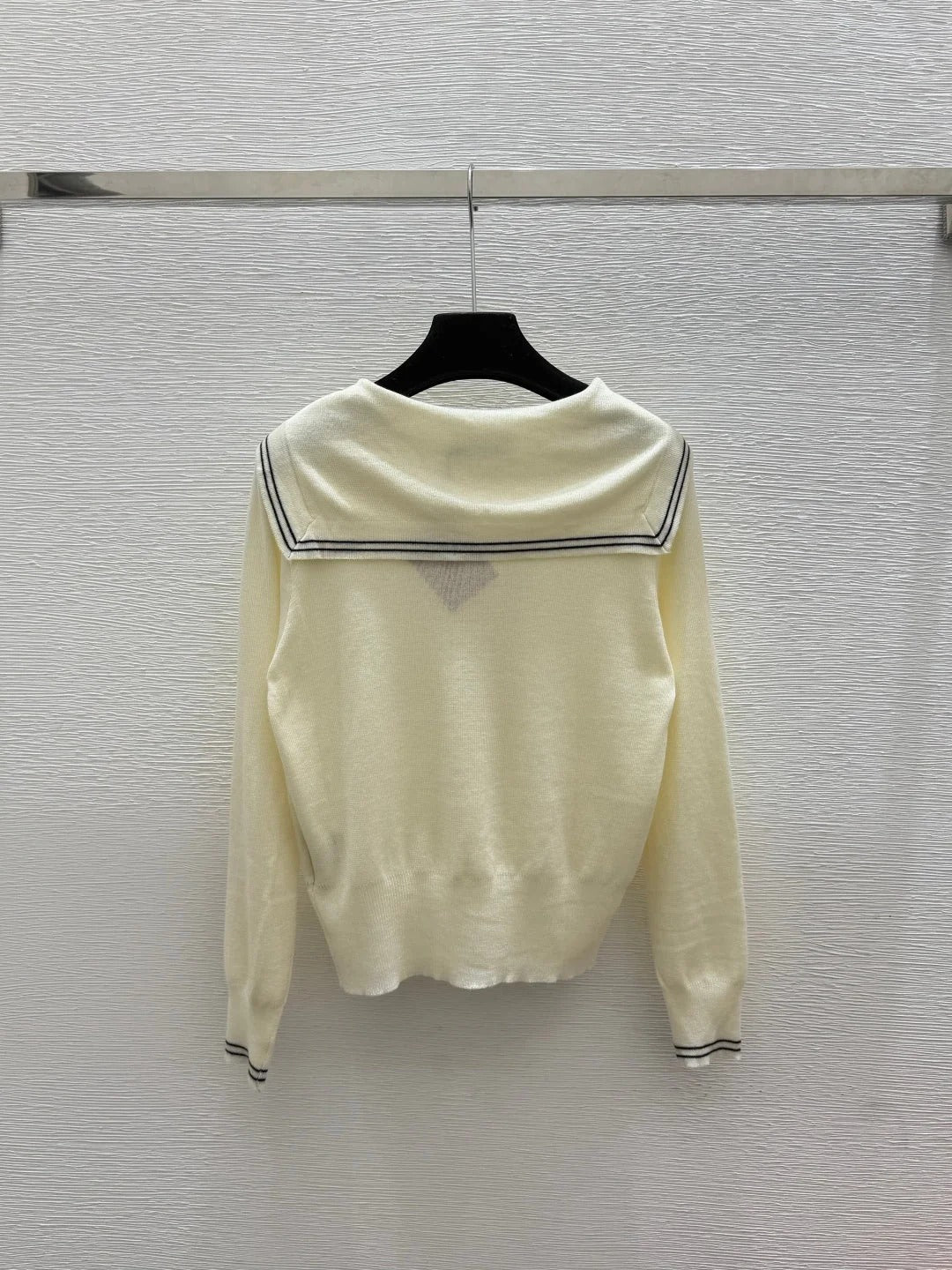Miumiu 2026 Sailor Collar Knit Long Sleeve Top Wool 794296