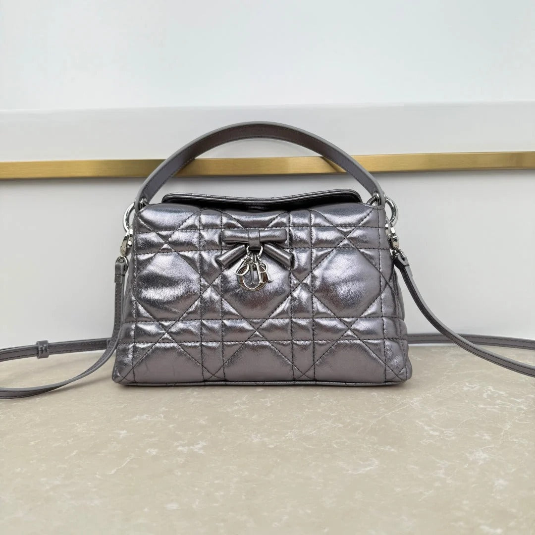 Dior 2026 Adiorable Top Handle Bag 22.5cm Suede Lambskin 166137