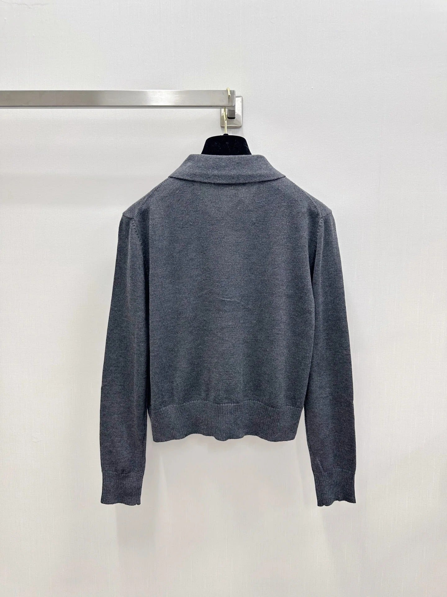 Miumiu 2026 Heavy Sequined Cardigan with Logo Pattern Embellishment Wool 838810