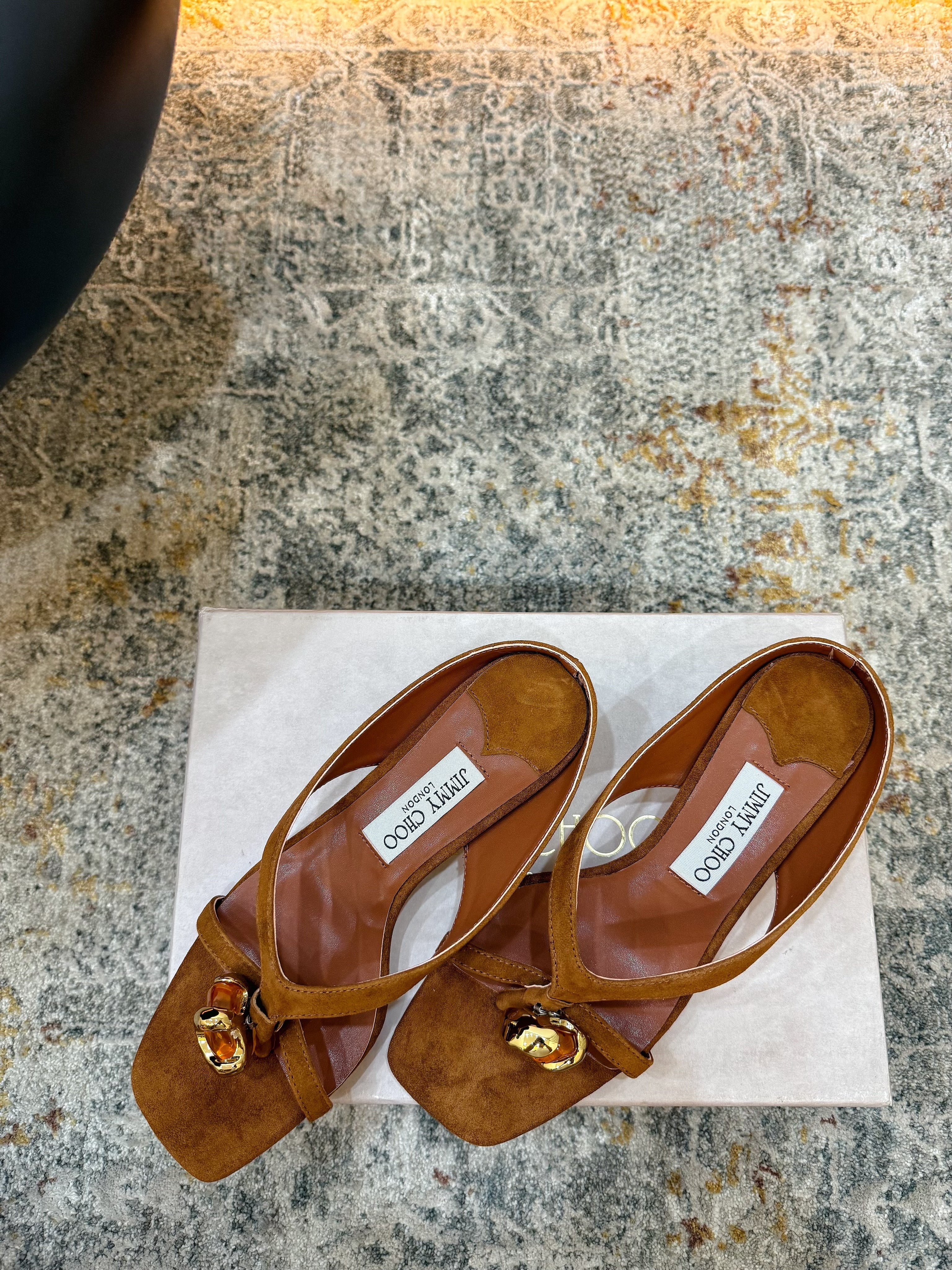 JC 26s Emani Mule 45 Sandals 4cm Tan Suede 996743