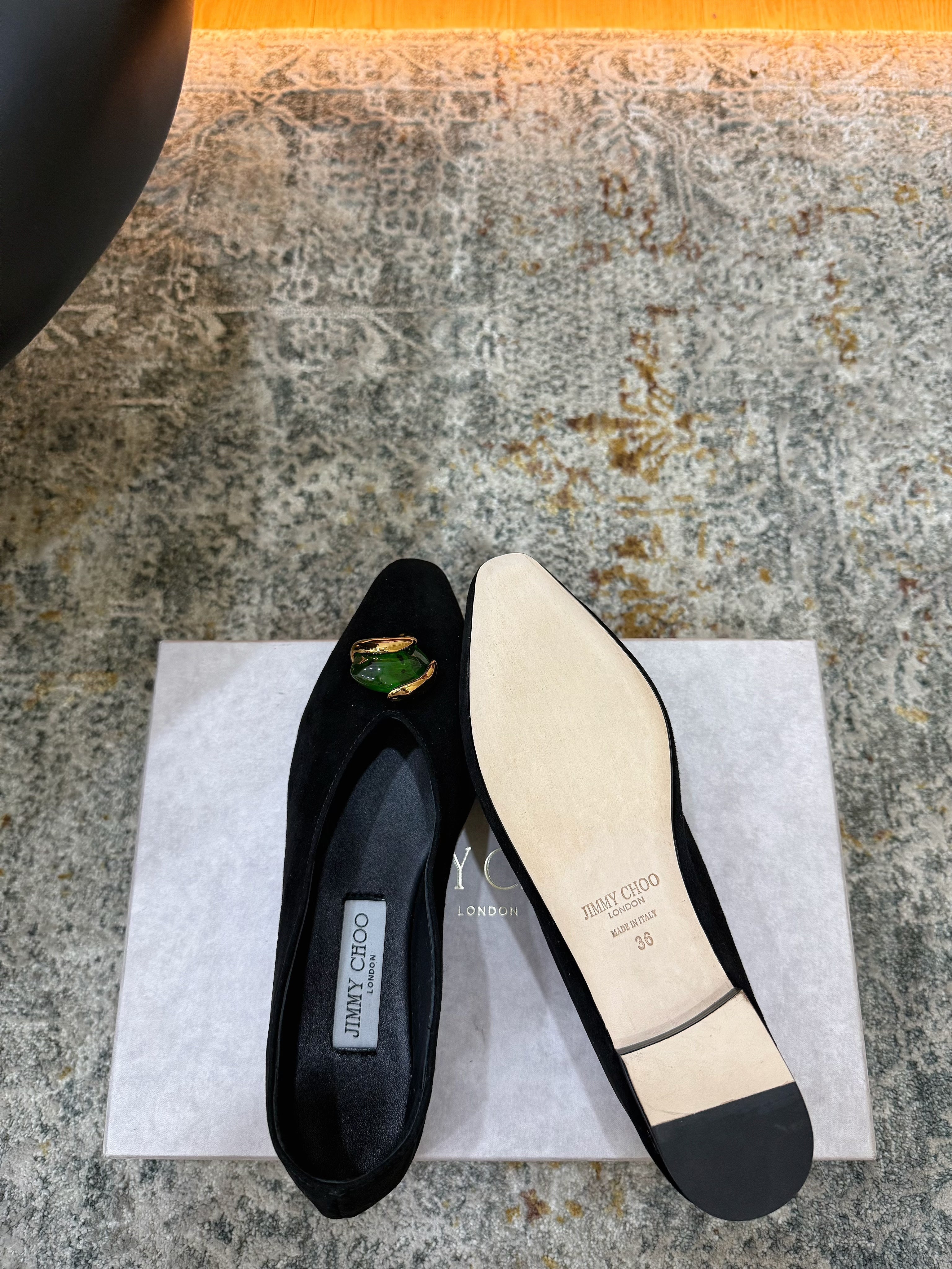JC 26s Margot Flat Black Suede 996481