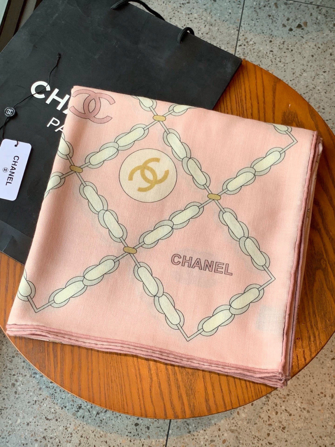 Chanel 26s Scarf 140 In Cashmere Silk 306125