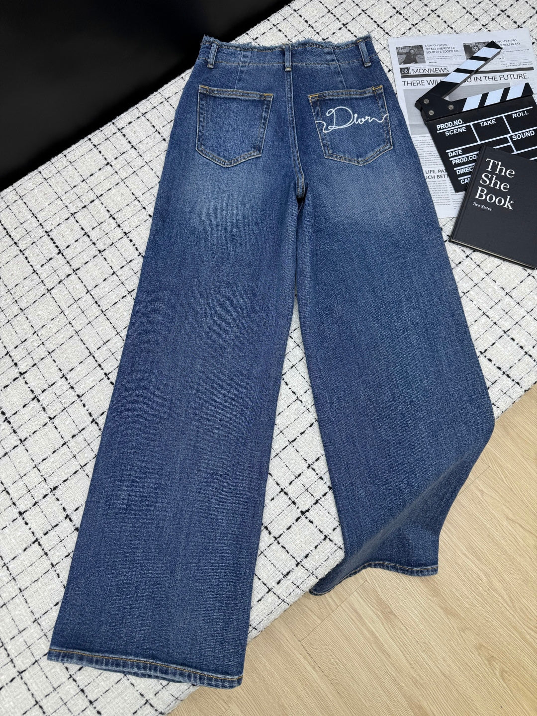 CD Flared Jeans Embroidered Logo Applique 404868
