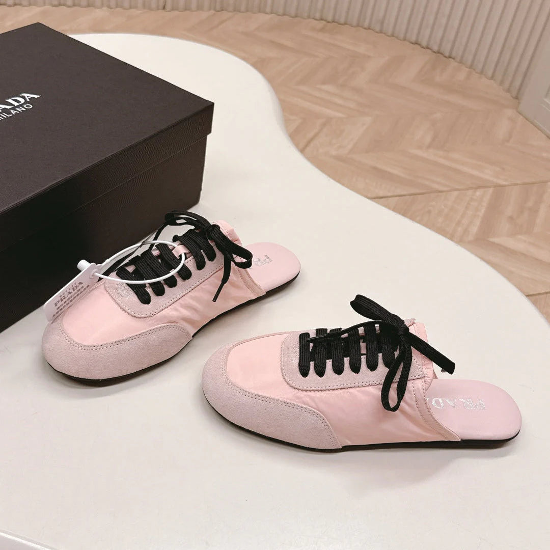 PRA 26S Mule Sneaker Light Pink Suede Canvas 600608