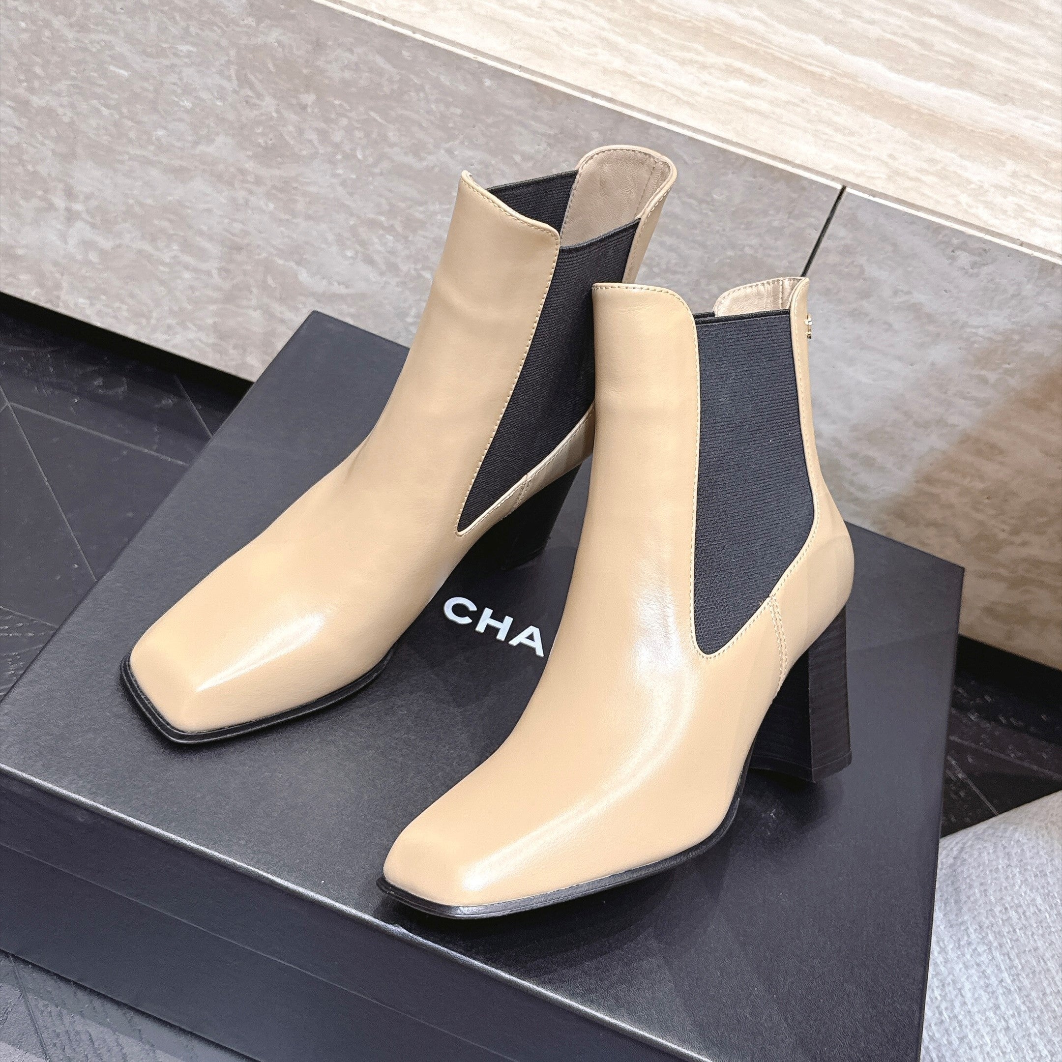 CC Autumn/Winter 2026 Ankle Boots 7cm Beige Calfskin 954123