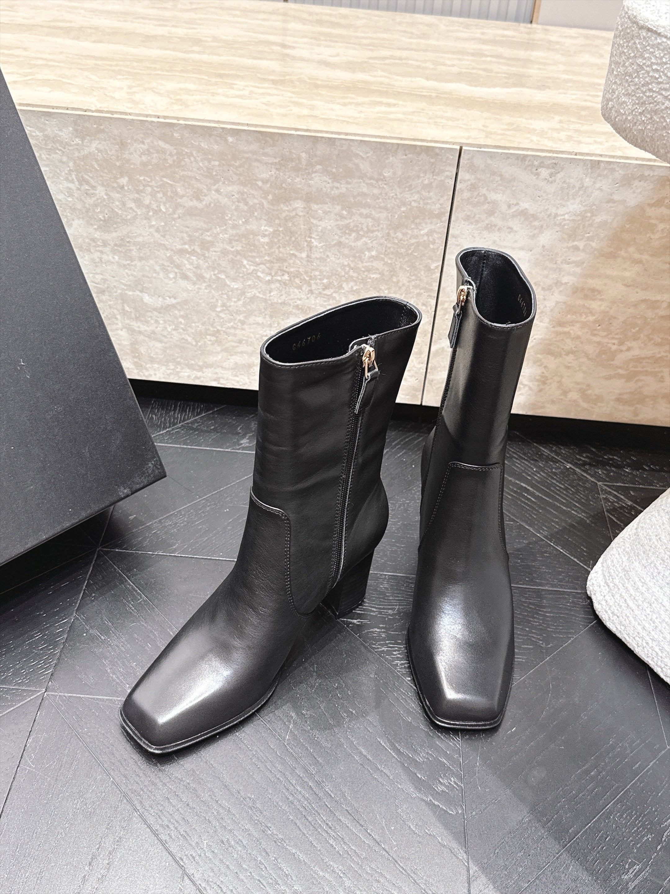 CC Autumn/Winter 2026 Ankle Boots 7cm Black Calfskin 954126
