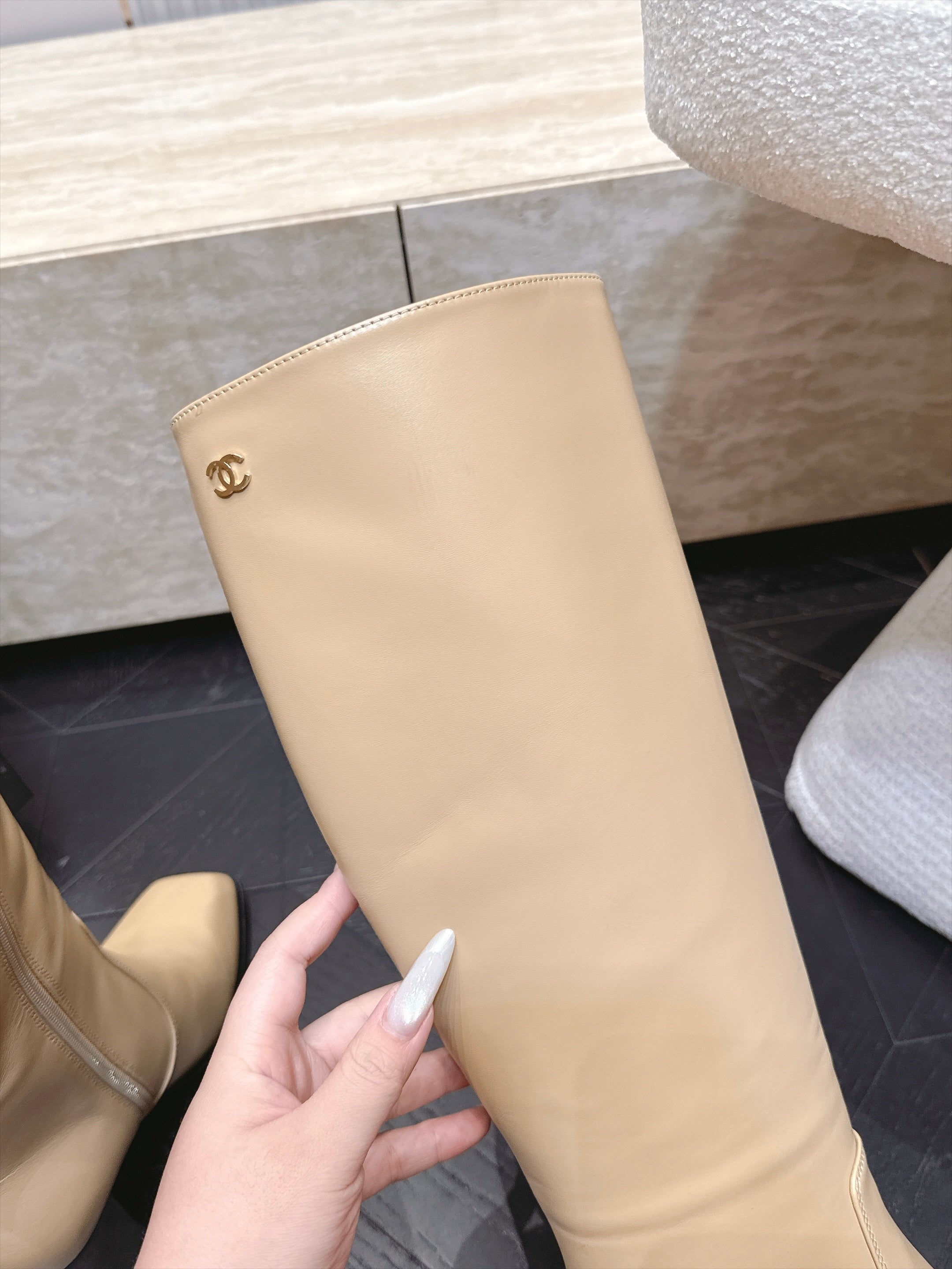 CC Autumn/Winter 2026 Boots 7cm Beige Calfskin 954128
