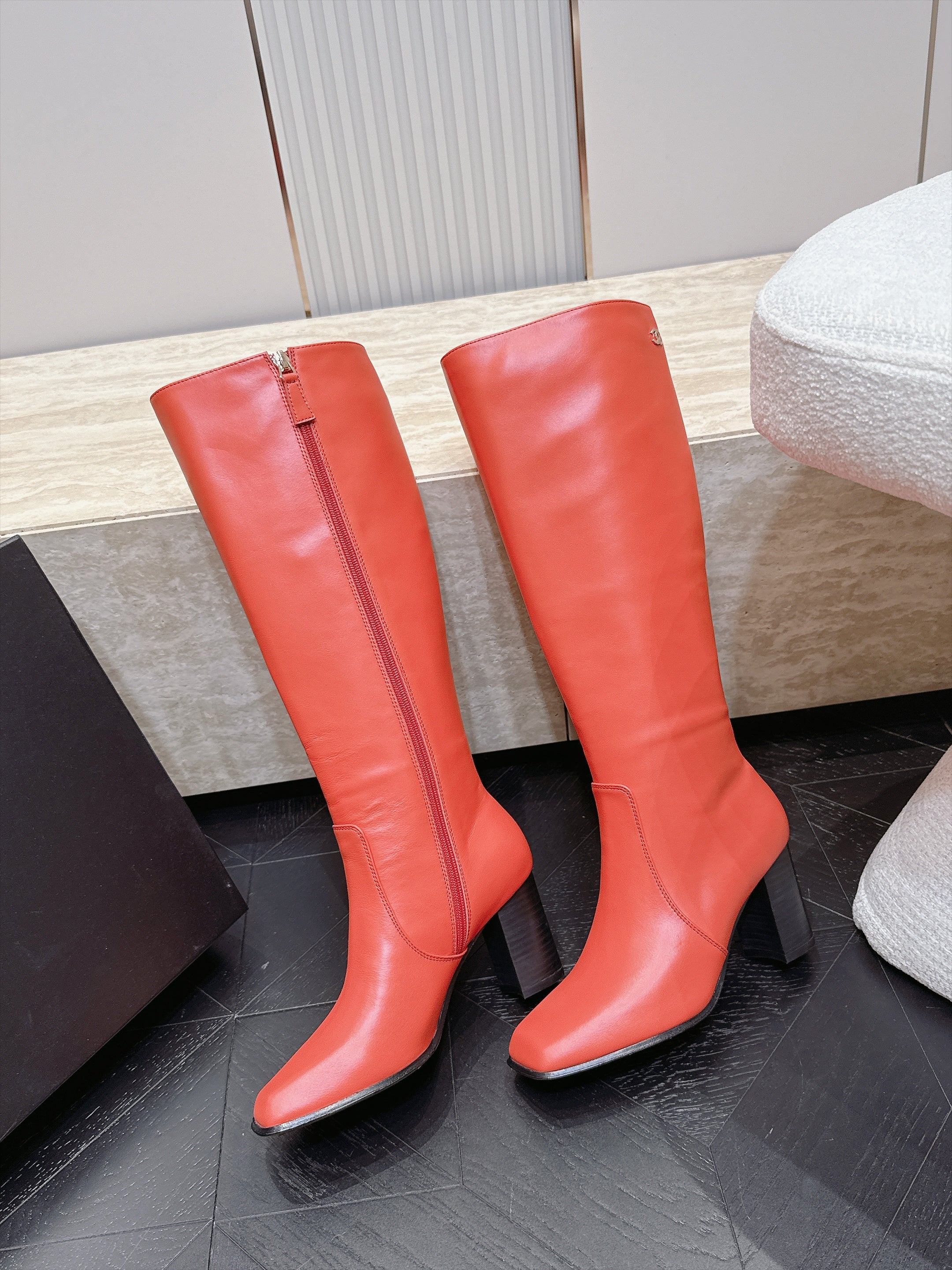 CC Autumn/Winter 2026 Boots 7cm Red Calfskin 954129