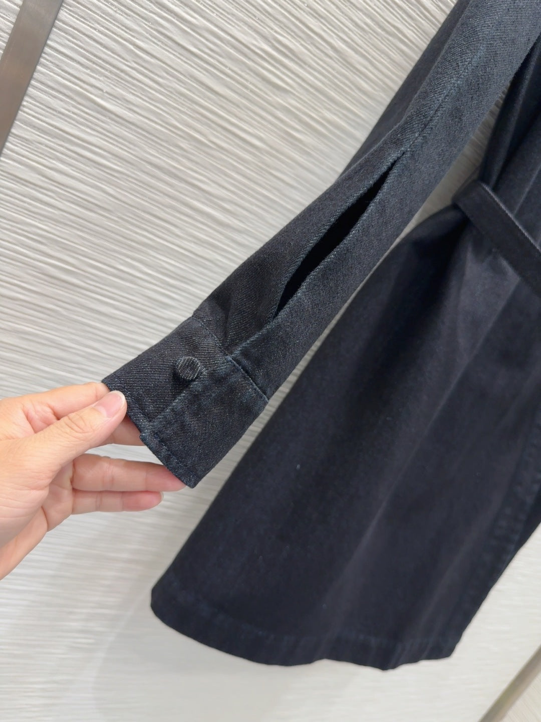 Fendi 25 Shirt Dress Navy Blue Denim 0024