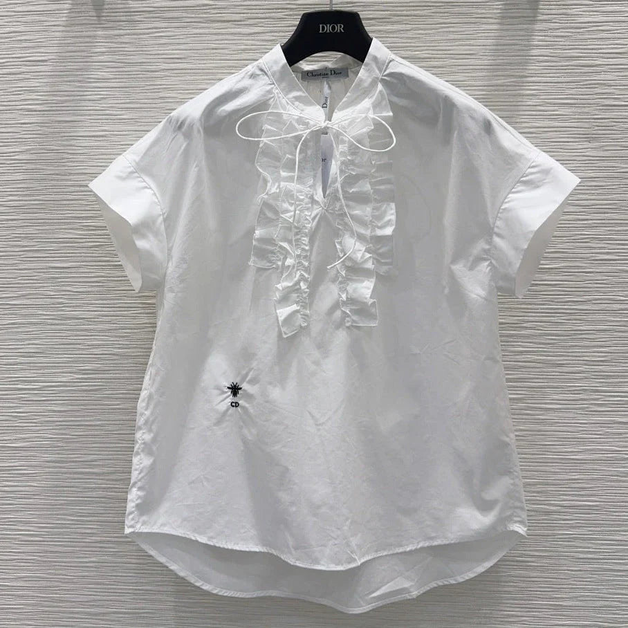 Dior 2026 Short-Sleeved Shirts Bow Detail Tencel