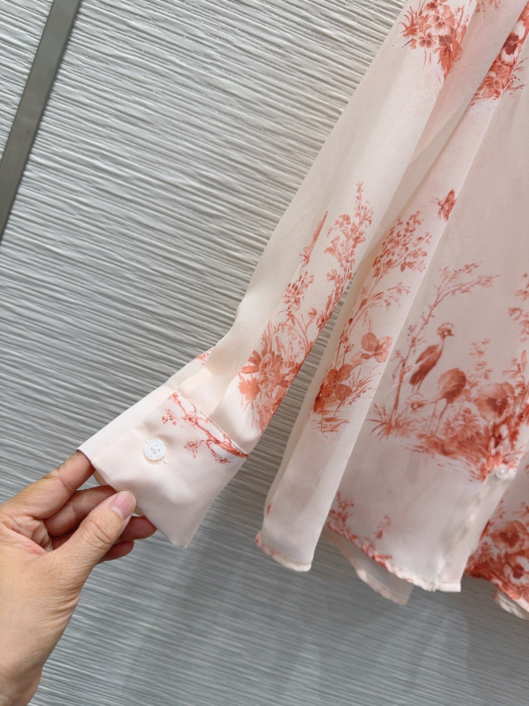 CD 26s Set Shirt Skirt Suit Light Orange Polyester 395008