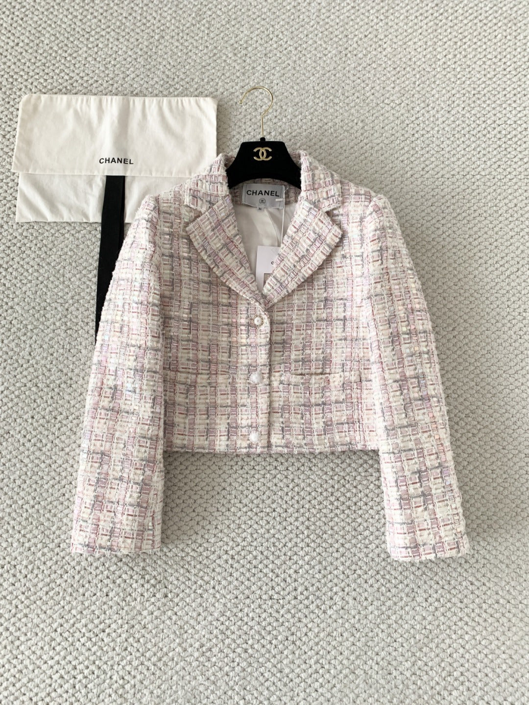 CC 26s Short Jacket Light Pink Tweed 380665