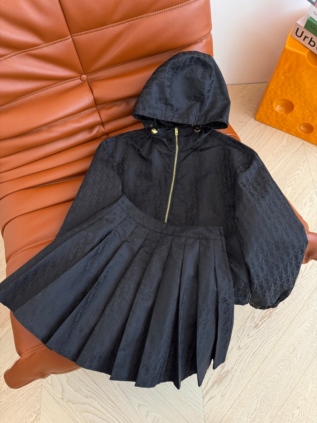 Dior Oblique Zipped Cropped Jacket Navy Blue Taffeta 341370