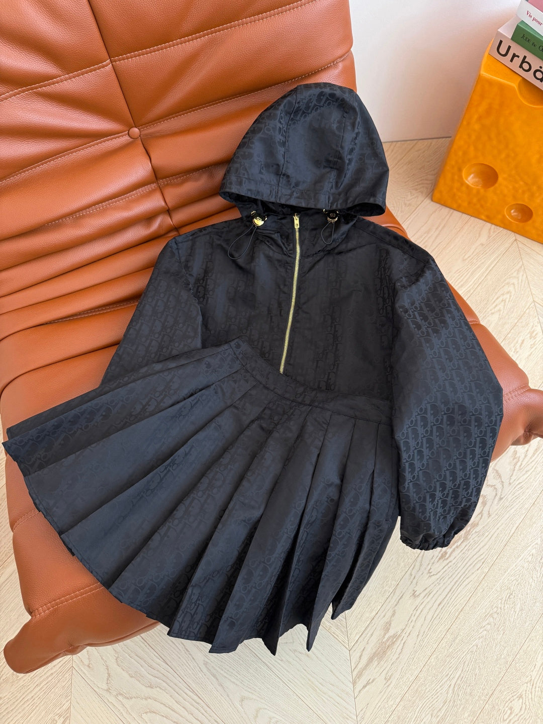 Dior Oblique Zipped Cropped Jacket Navy Blue Taffeta 341370