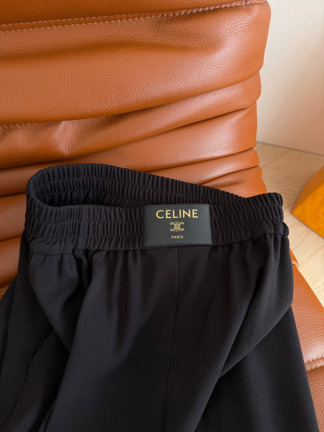 Celine Trousers Black Light Wool Cloth 341445