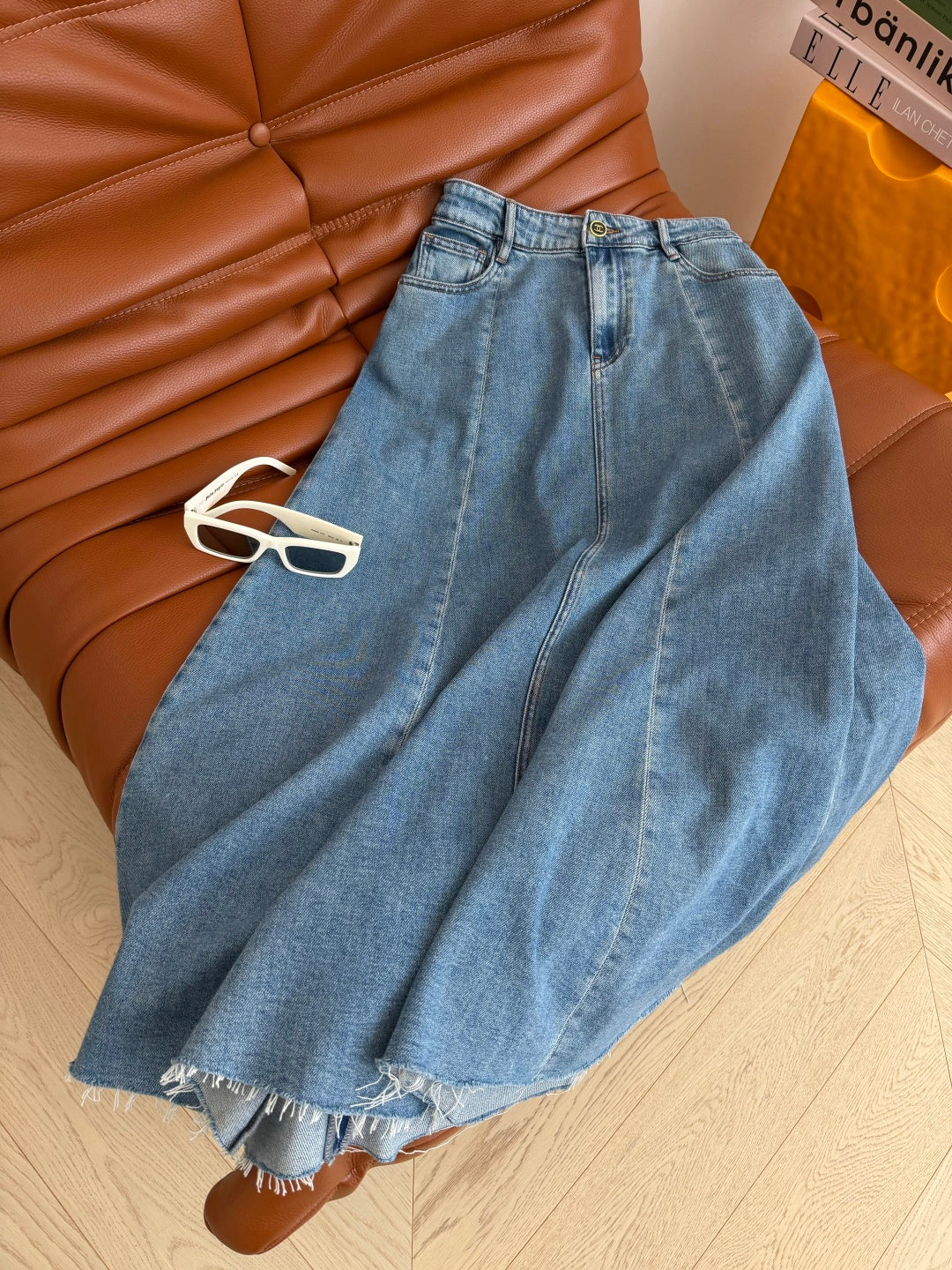 CC 26s Maxi Skirt Blue Denim 396166