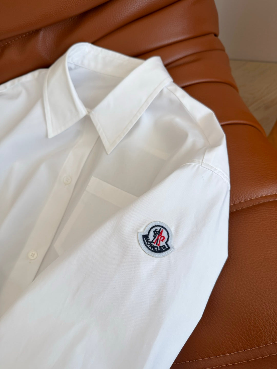 Moncler 26s Retro-Style Shirt Black White Cotton 424382