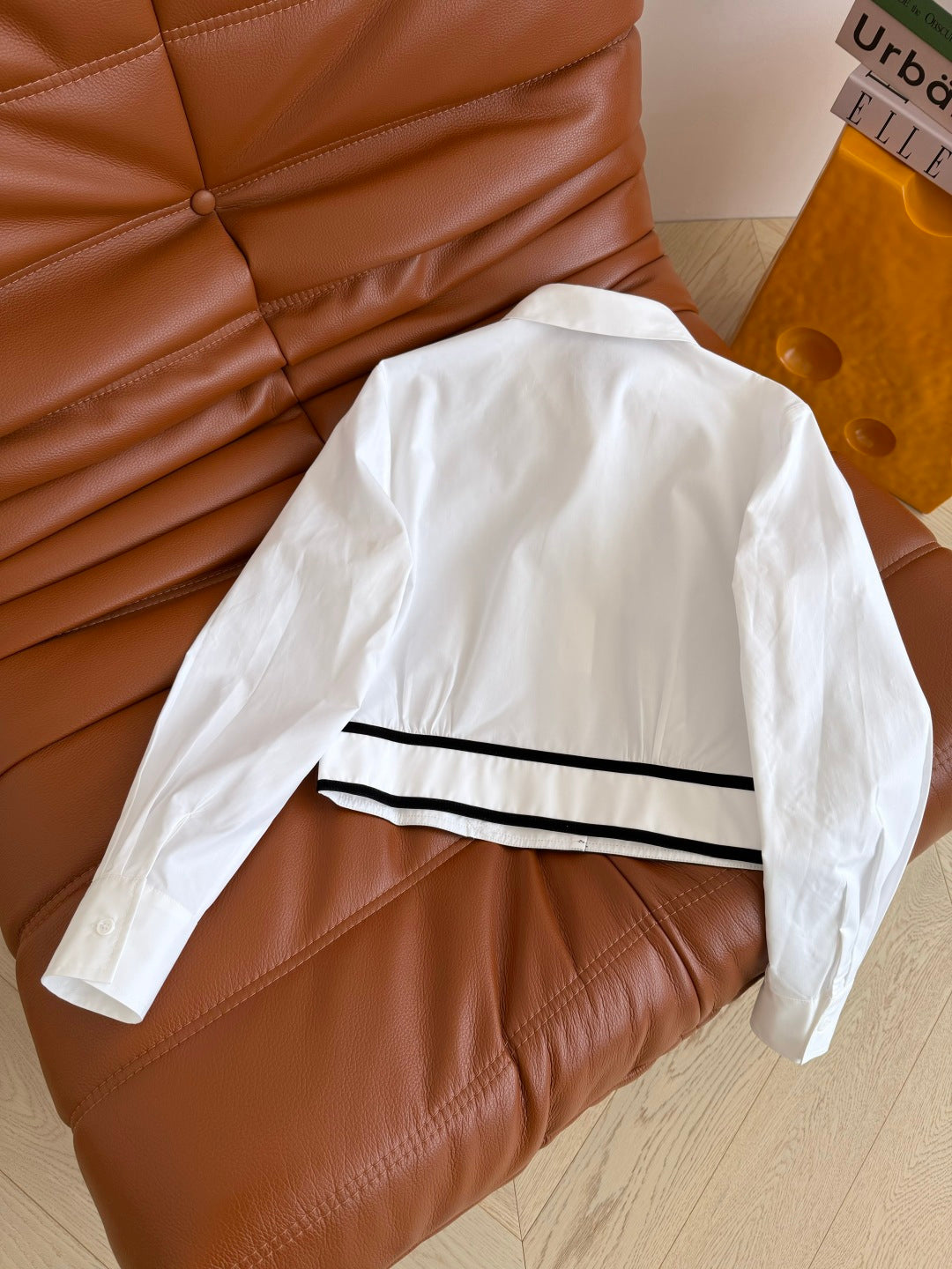 CC 26s Shirt With Double C Velvet Ribbon Trim Cotton 424350