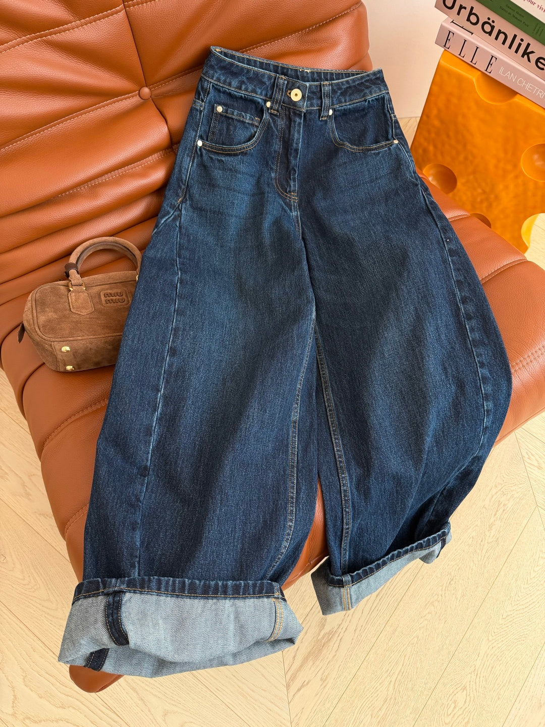 BC 26s Wide-Leg Jeans Dark Blue Denim 424256
