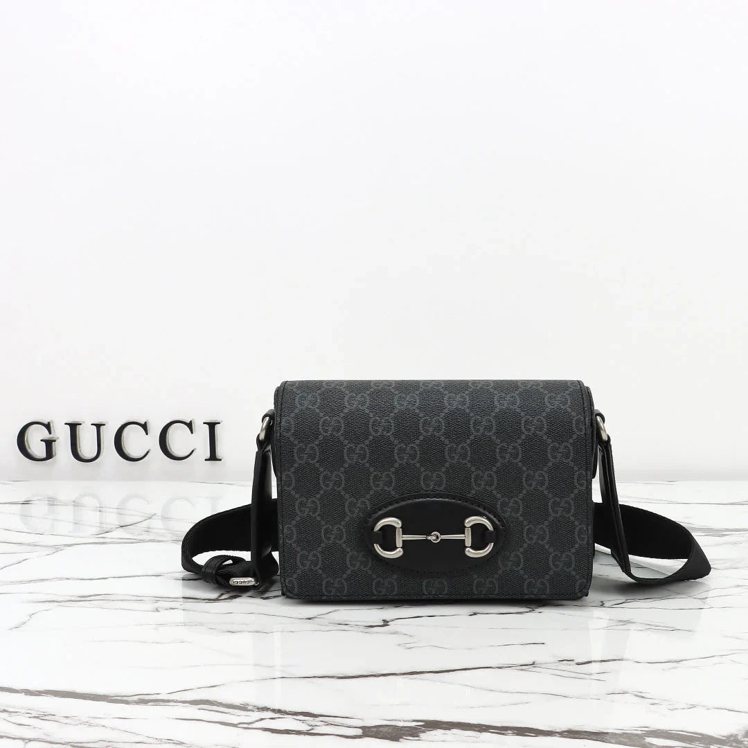 Gucci 2026 Horsebit 1955 Mini Bag 19cm Canvas Leather