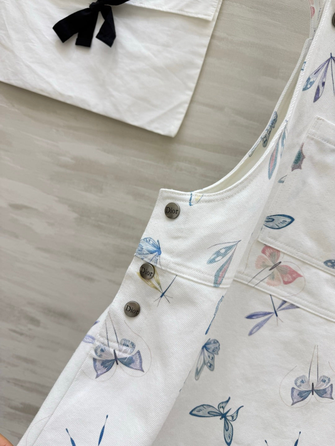 CD Baby Pinafore Dress Ivory Cotton 390592