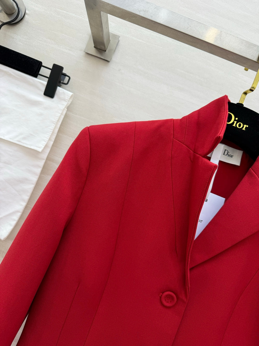 CD 30 Montaigne Bar Jacket Red Wool Silk 394149