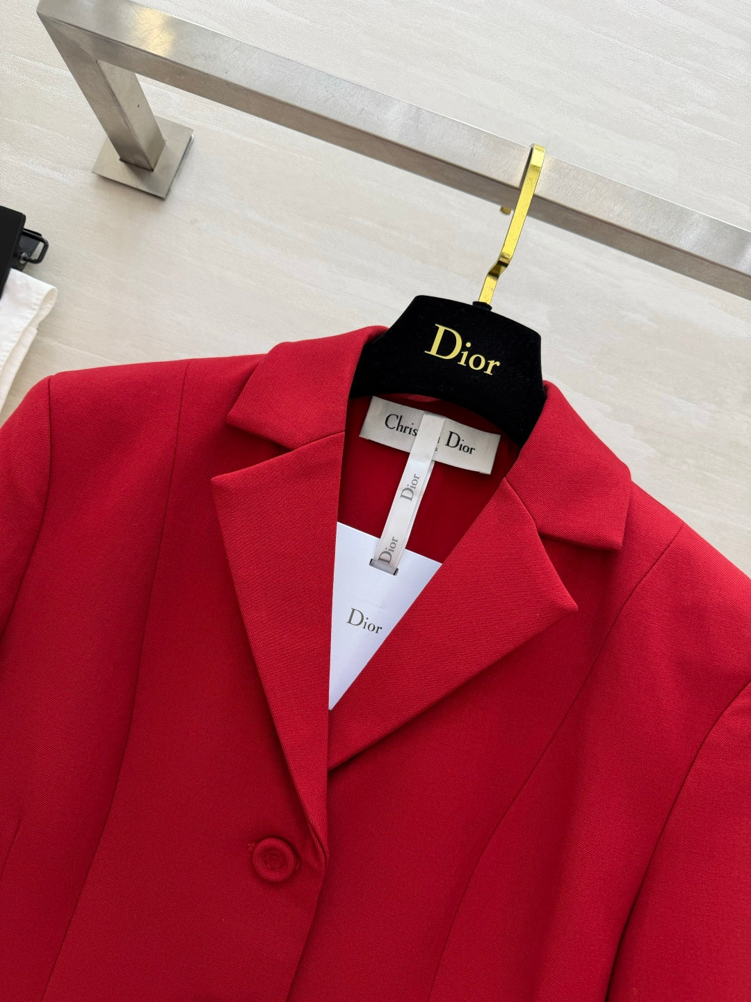 CD 30 Montaigne Bar Jacket Red Wool Silk 394149