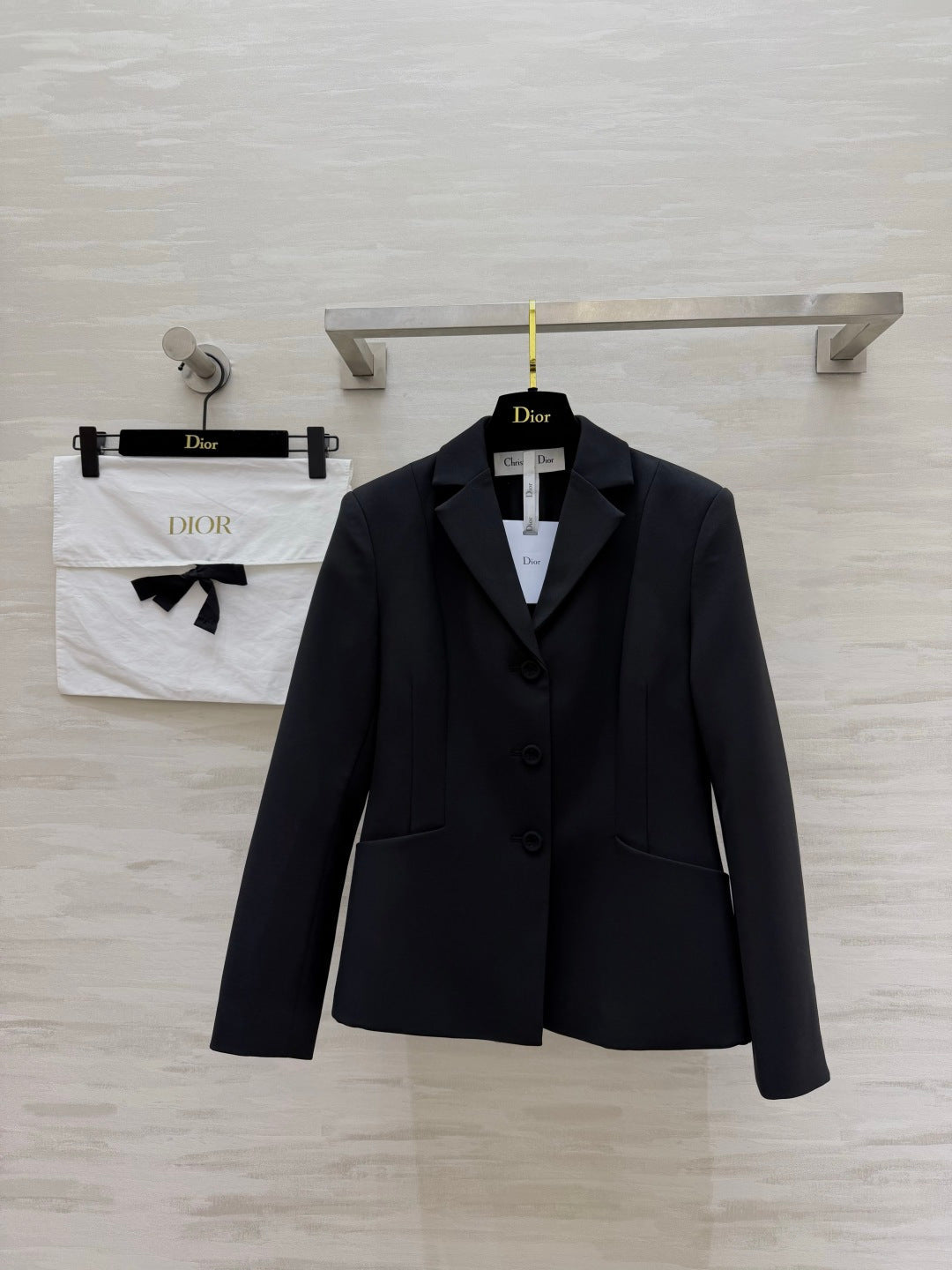CD 30 Montaigne Bar Jacket Ivory Wool Silk 394142