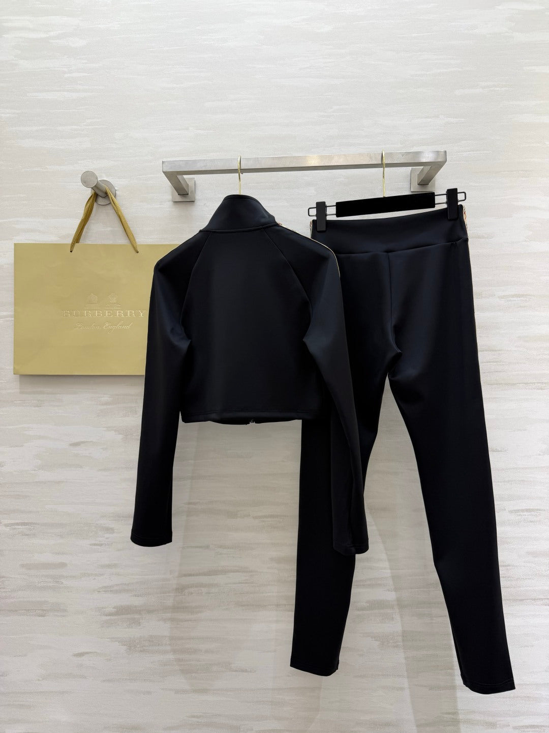 BRR Checkered Trim Tracksuit Black 397053