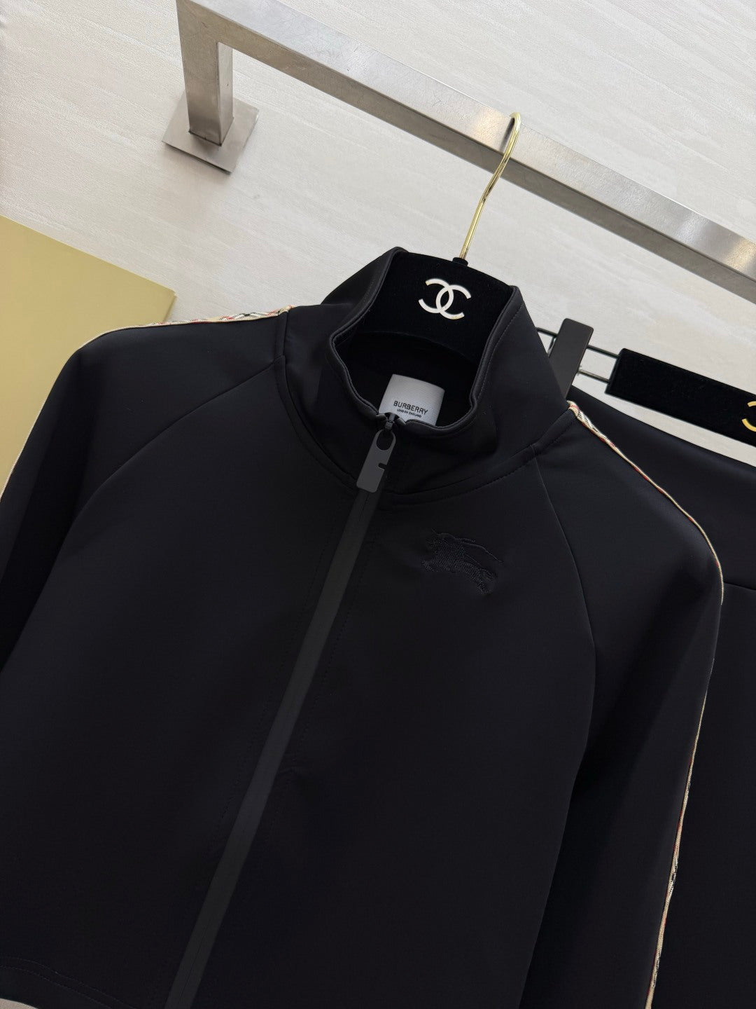 BRR Checkered Trim Tracksuit Black 397053