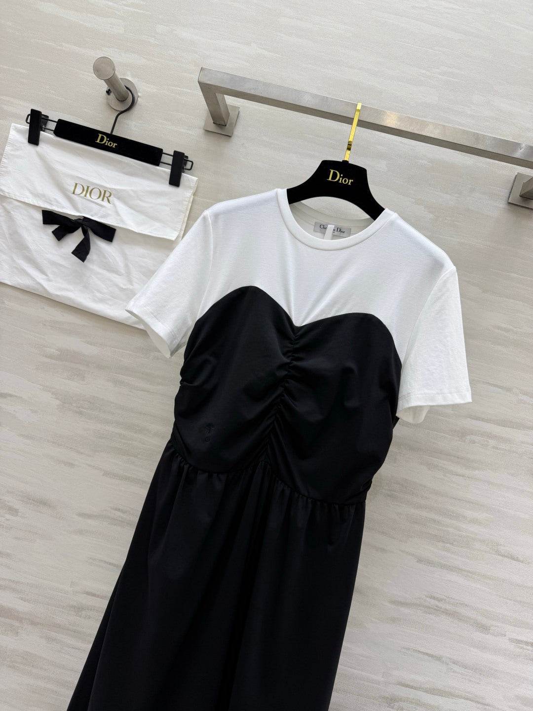 CD 26s Two-Piece Color-Blocked Dress Black White 396964