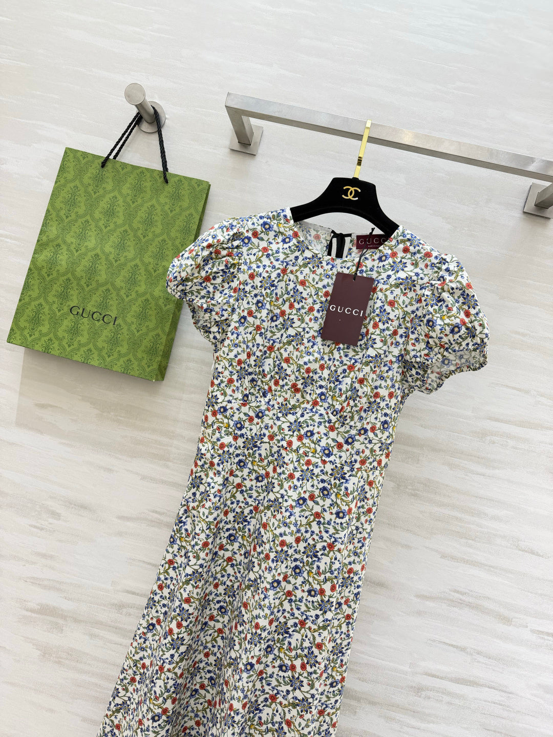 GG 26s Floral-Print Midi Dress 398885