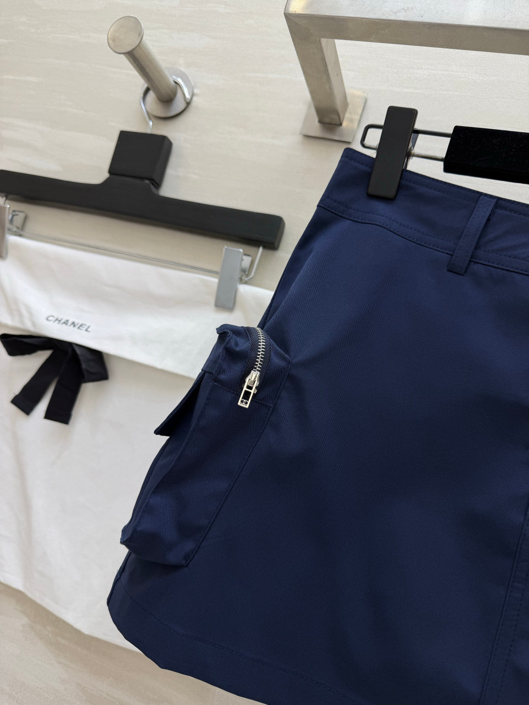 CC 26s Cargo Skirt Dark Blue Cotton 412079