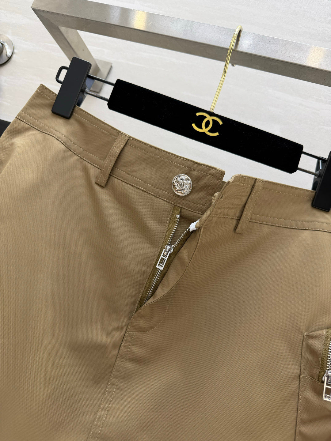 CC 26s Cargo Skirt Khaki Cotton 412080