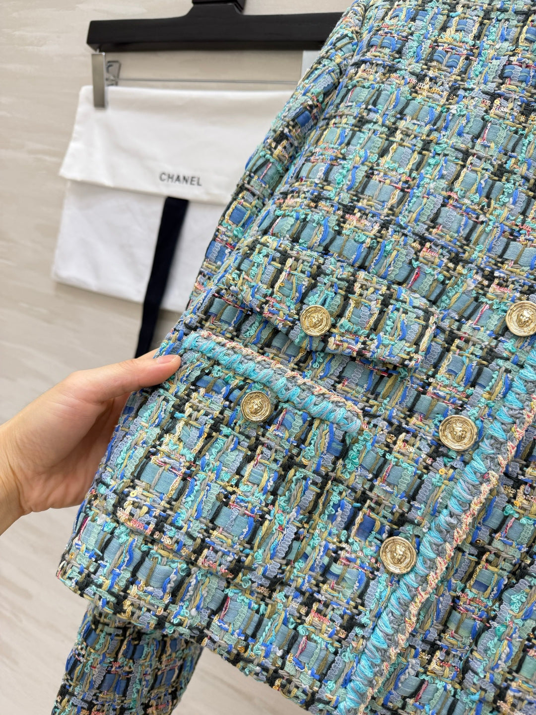 CC 26s Jacket Blue Colorful Tweed 407415