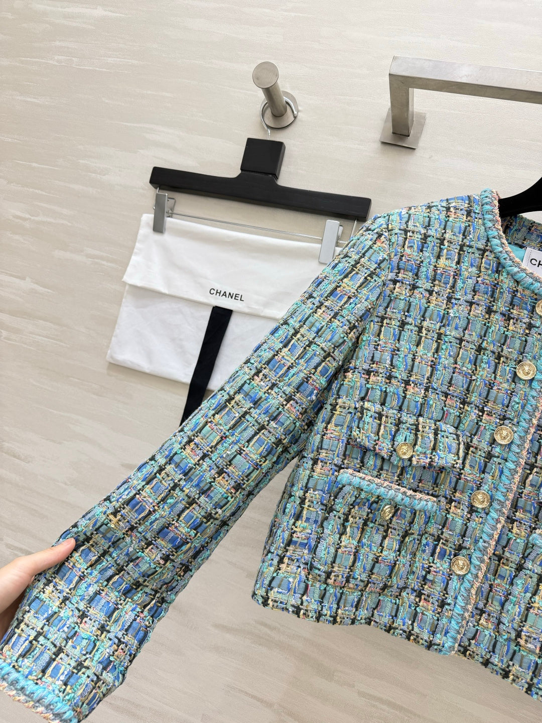CC 26s Jacket Blue Colorful Tweed 407415