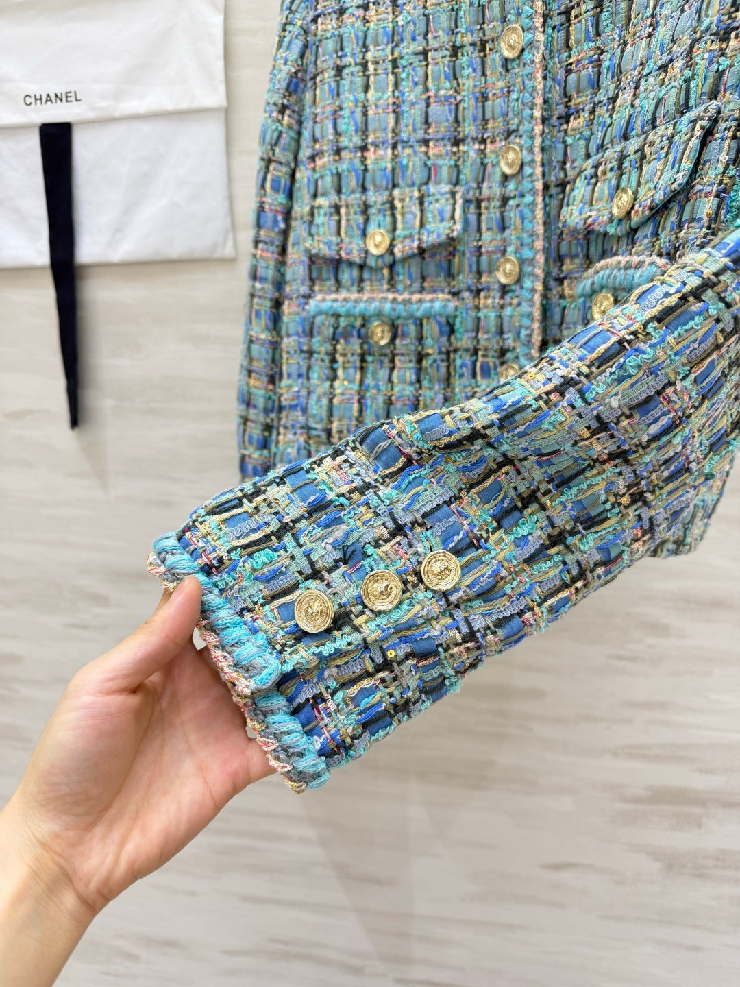 CC 26s Jacket Blue Colorful Tweed 407415
