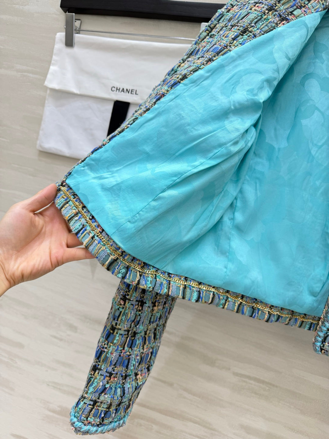 CC 26s Jacket Blue Colorful Tweed 407415