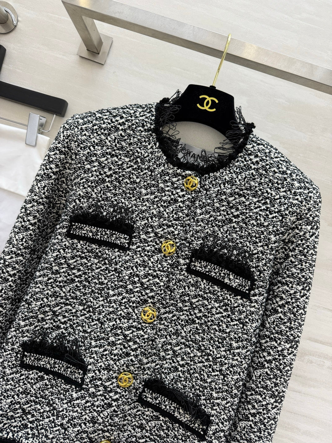 CC 26s Jacket Black White Tweed 416073