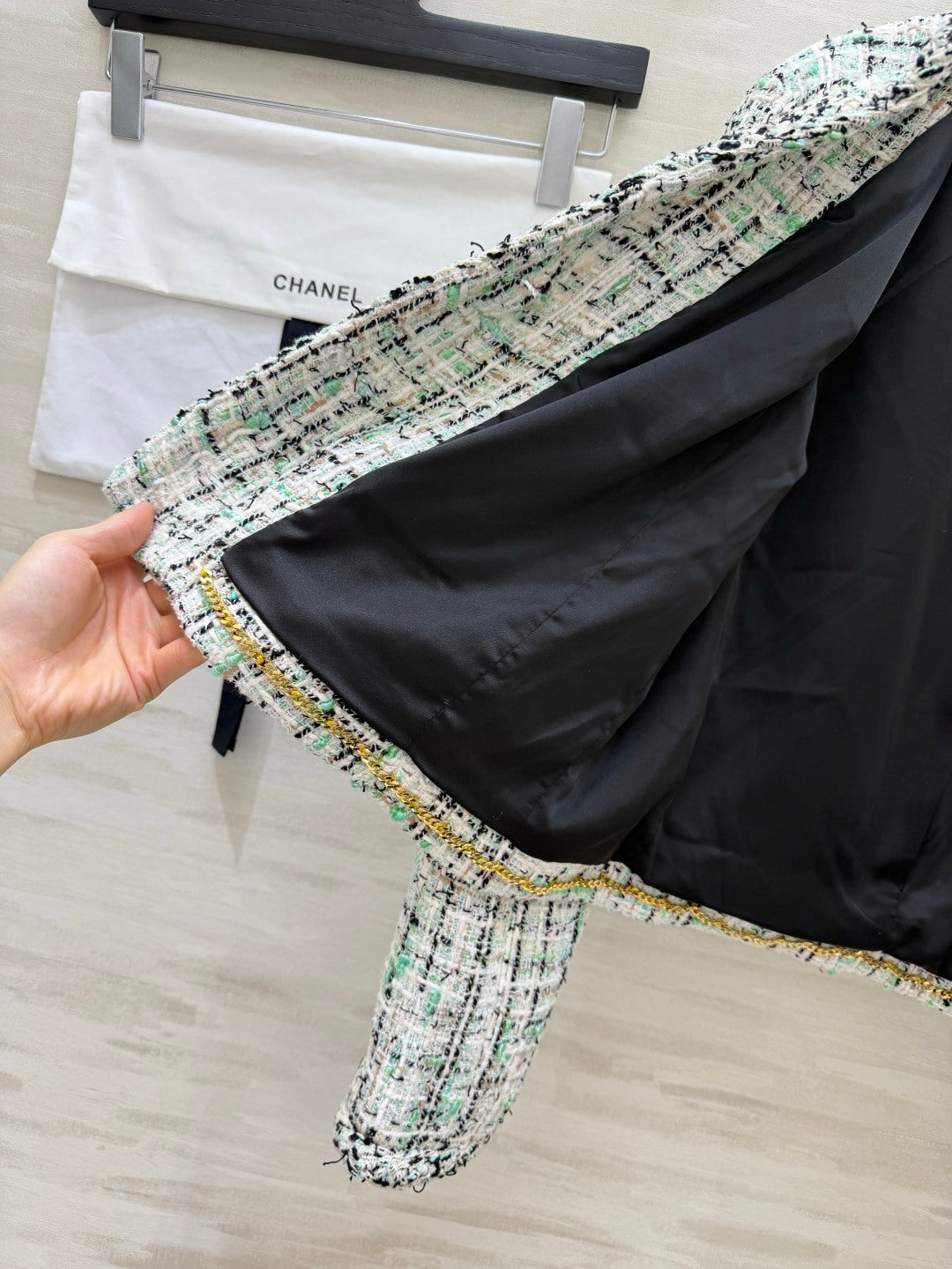 CC 26s Jacket White Black Green Tweed 416064