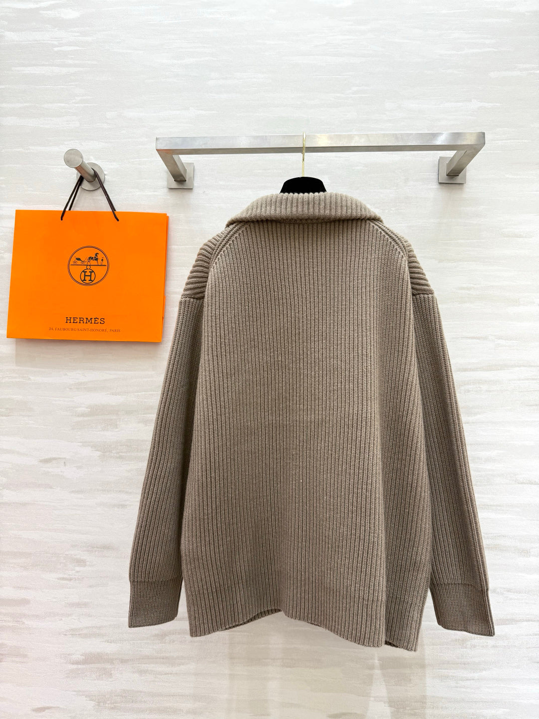 HM 26s Knit Jacket Taupe Wool 416017