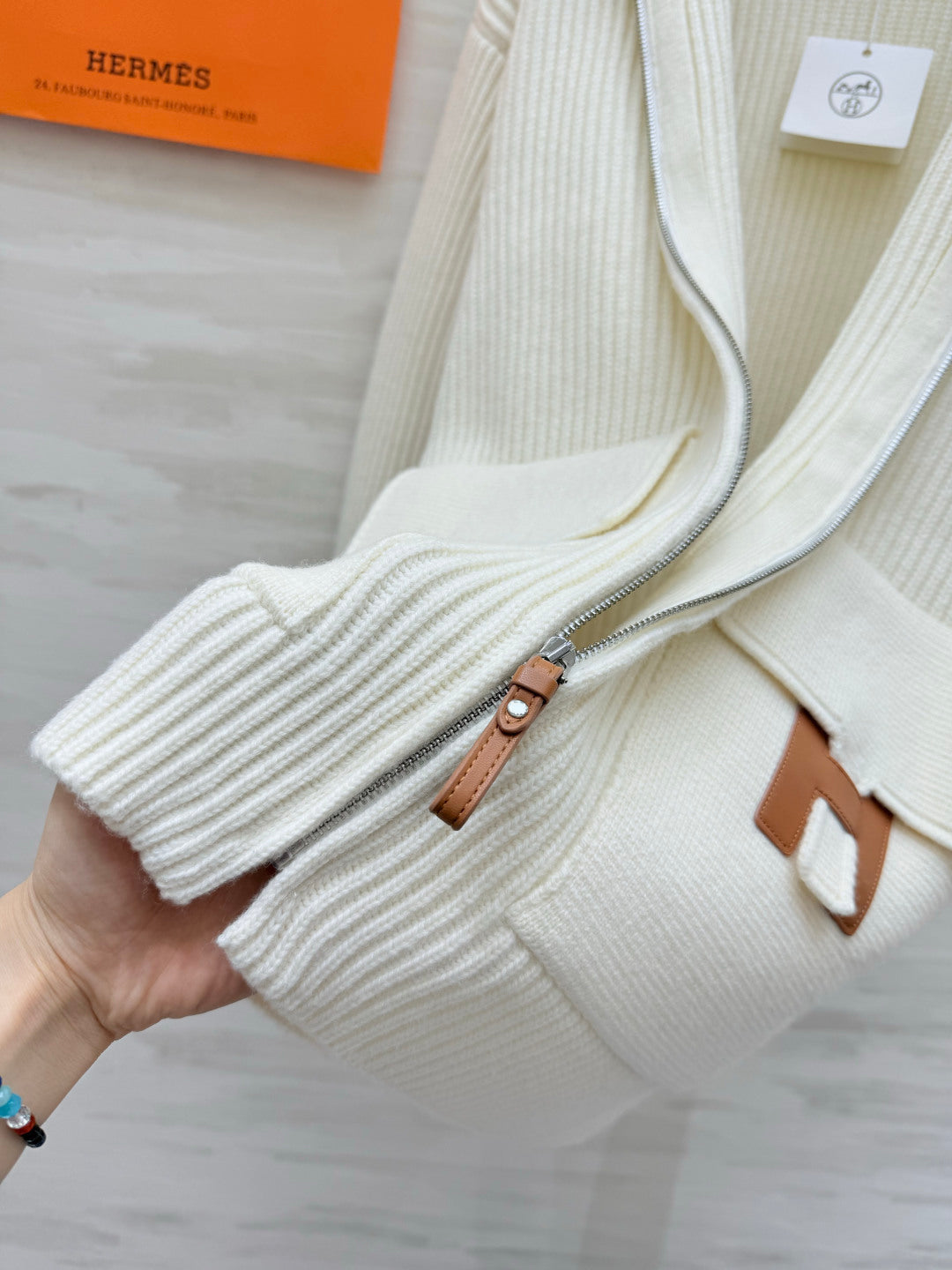HM 26s Knit Jacket Cream Wool 416010