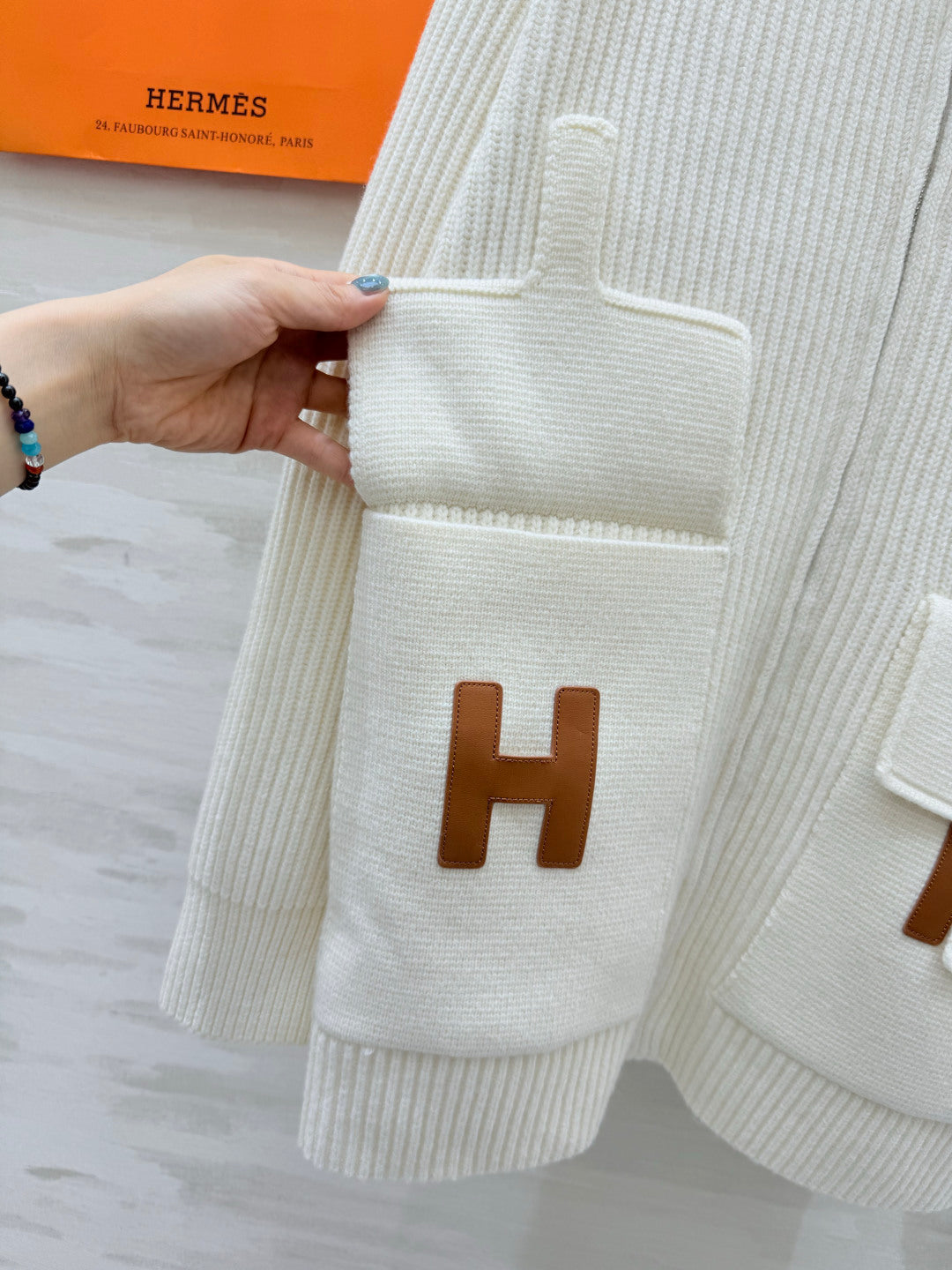 HM 26s Knit Jacket Cream Wool 416010