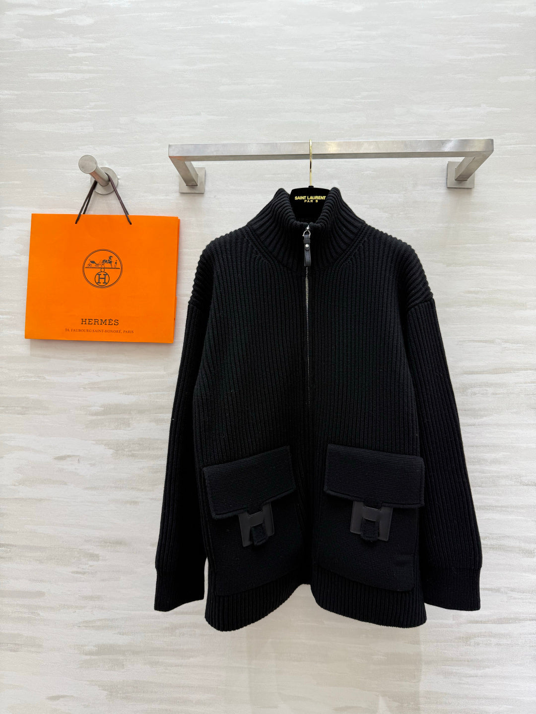 HM 26s Knit Jacket Black Wool 416012
