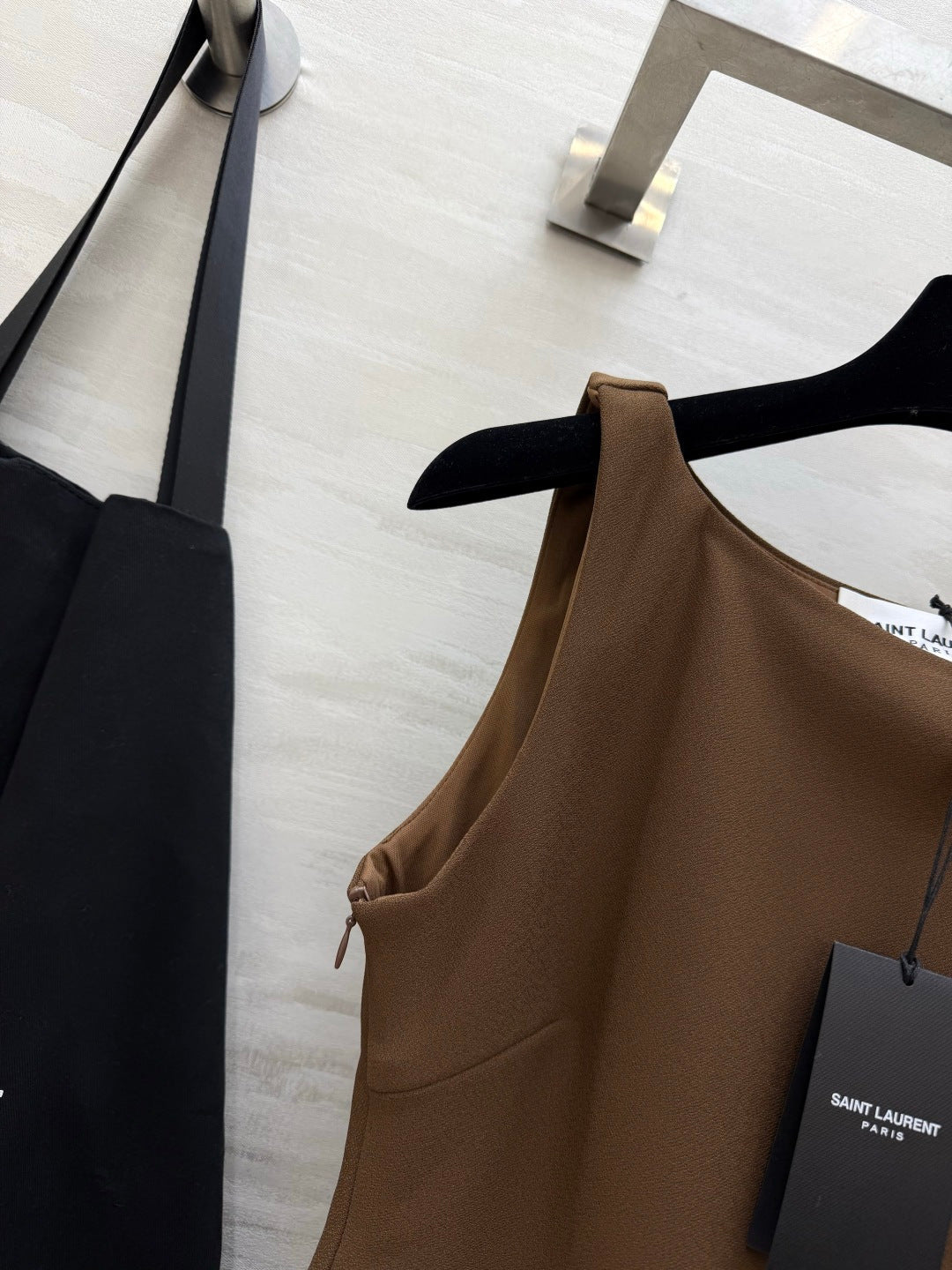 YSL 26s Sleeveless Vest + Straight Skirt Set Linen 422169