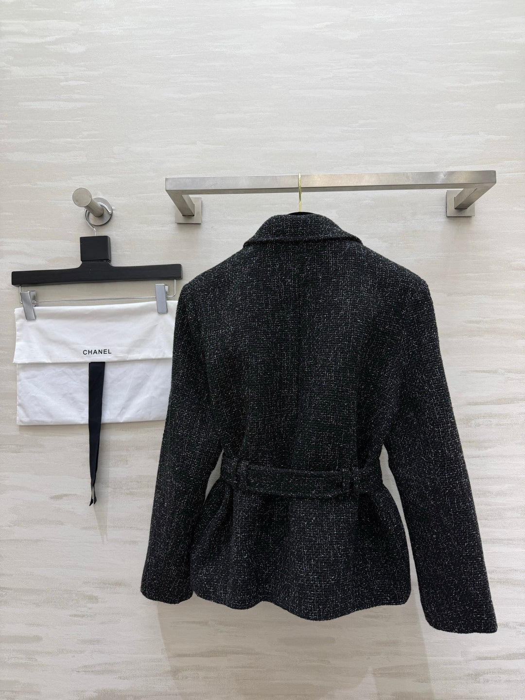 CC 26s Belted Jacket Black Tweed 423391