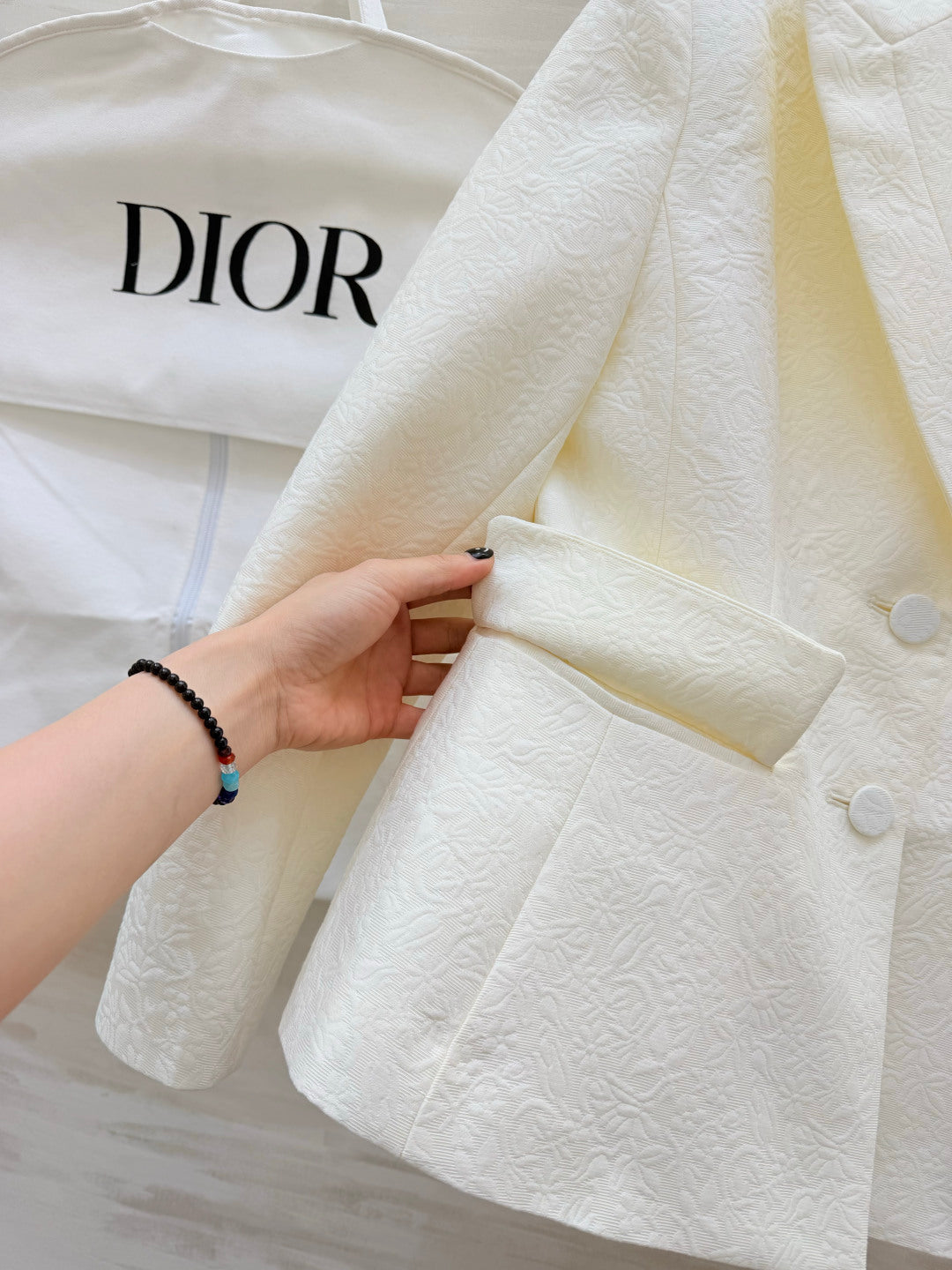 Dior 26s Blazer Off White Jacquard 427465