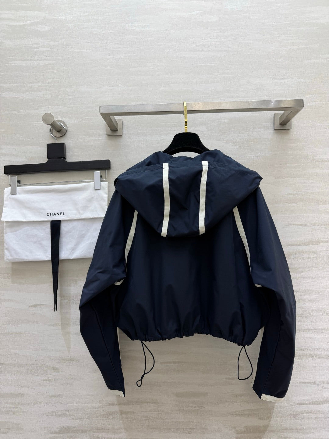 CC 26s Hooded Jacket Navy White Big CC Logo 427430