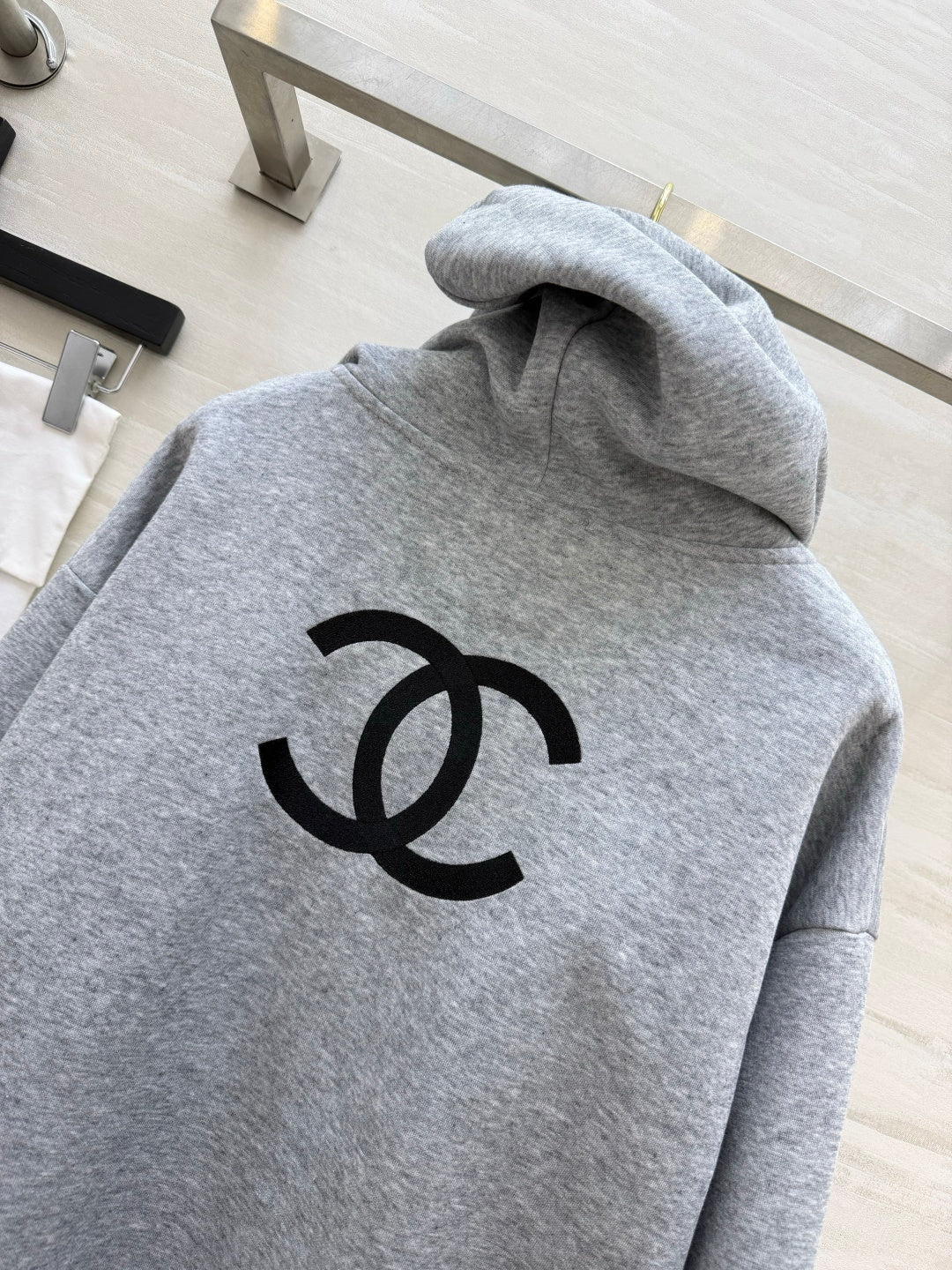 CC 26s Logo Zip Hoodie Grey Cotton 441635