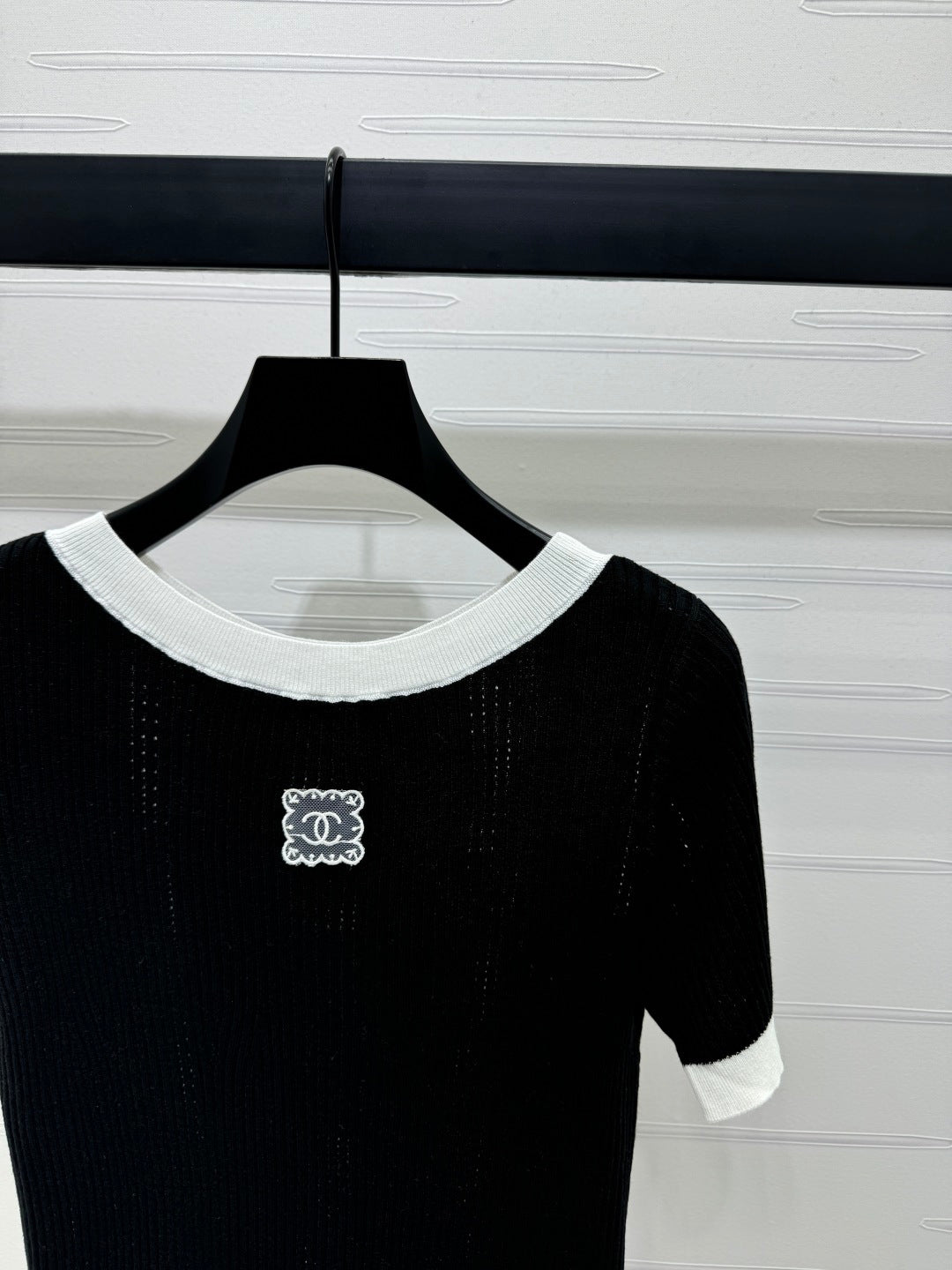 CC 26s Short-Sleeved Top Black Wool 373088